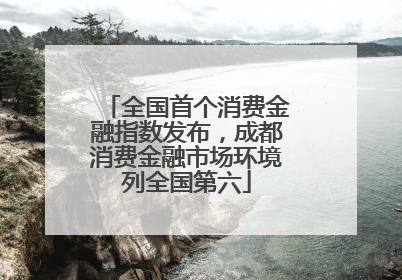 全国首个消费金融指数发布，成都消费金融市场环境列全国第六