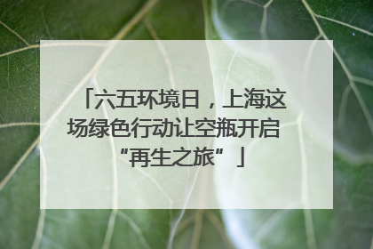六五环境日，上海这场绿色行动让空瓶开启 “再生之旅”
