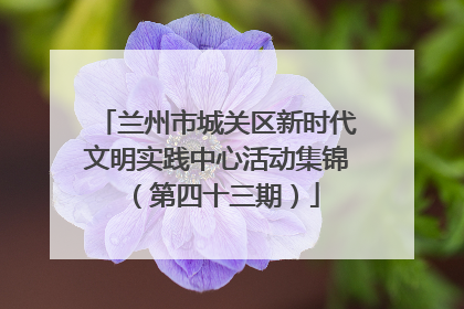 兰州市城关区新时代文明实践中心活动集锦（第四十三期）