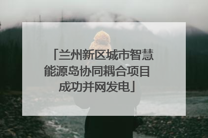 兰州新区城市智慧能源岛协同耦合项目成功并网发电