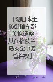 划归本土防御指挥部 美拟调整其在格陵兰岛安全事务管辖权