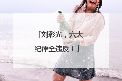 刘彩光，六大纪律全违反！