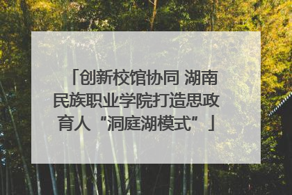 创新校馆协同 湖南民族职业学院打造思政育人“洞庭湖模式”