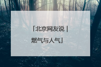 北京网友说｜燃气与人气