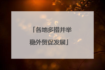 各地多措并举稳外贸促发展