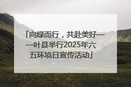 向绿而行，共赴美好——叶县举行2025年六五环境日宣传活动