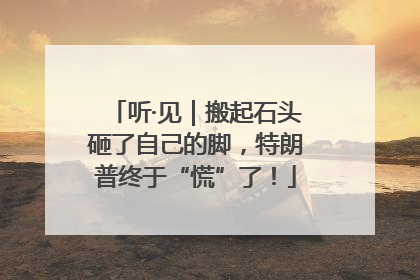 听·见｜搬起石头砸了自己的脚，特朗普终于“慌”了！