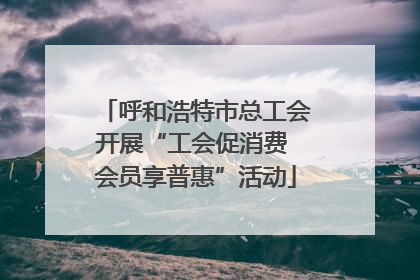 呼和浩特市总工会开展“工会促消费 会员享普惠”活动