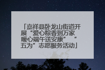 嘉祥县卧龙山街道开展“爱心粽香到万家 暖心端午送安康” “五为”志愿服务活动