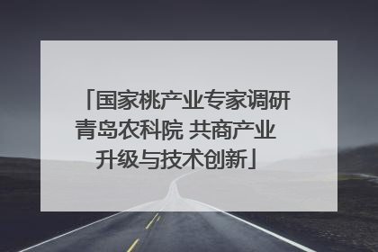 国家桃产业专家调研青岛农科院 共商产业升级与技术创新