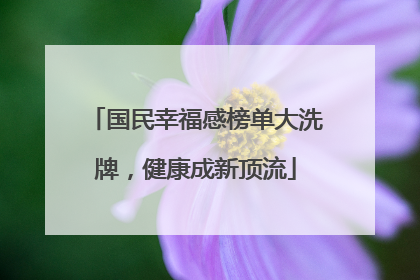 国民幸福感榜单大洗牌，健康成新顶流