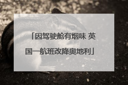 因驾驶舱有烟味 英国一航班改降奥地利