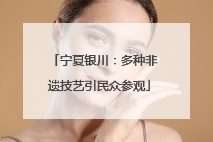 宁夏银川：多种非遗技艺引民众参观