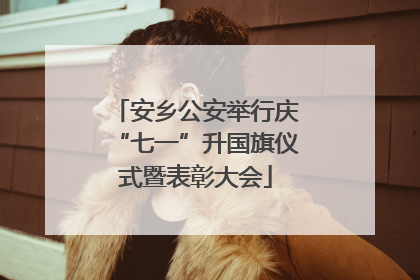 安乡公安举行庆“七一”升国旗仪式暨表彰大会
