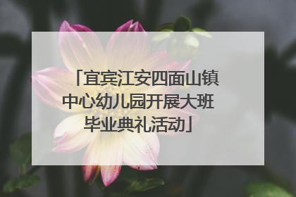 宜宾江安四面山镇中心幼儿园开展大班毕业典礼活动