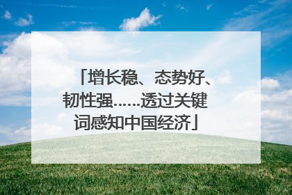 增长稳、态势好、韧性强……透过关键词感知中国经济