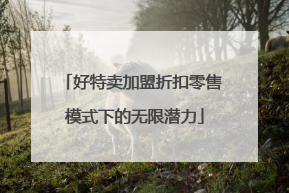 好特卖加盟折扣零售模式下的无限潜力