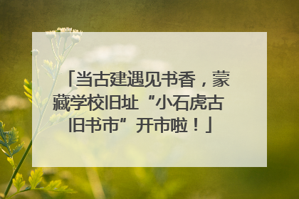 当古建遇见书香，蒙藏学校旧址“小石虎古旧书市”开市啦！