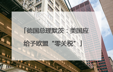 德国总理默茨：美国应给予欧盟“零关税”