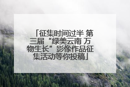 征集时间过半 第三届“绿美云南 万物生长”影像作品征集活动等你投稿