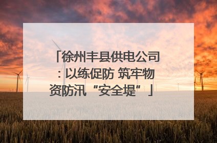 徐州丰县供电公司：以练促防 筑牢物资防汛“安全堤”