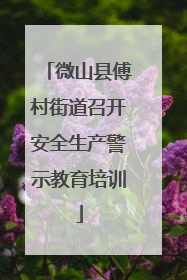 微山县傅村街道召开安全生产警示教育培训