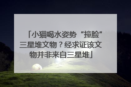 小猫喝水姿势“撞脸”三星堆文物？经求证该文物并非来自三星堆