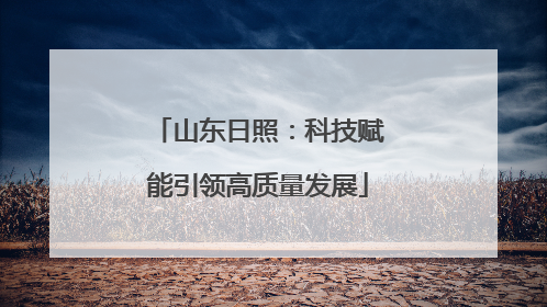 山东日照：科技赋能引领高质量发展
