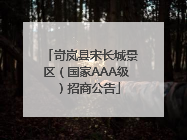 岢岚县宋长城景区（国家AAA级）招商公告