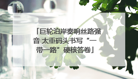 巨轮泊岸奏响丝路强音 太重码头书写“一带一路”硬核答卷