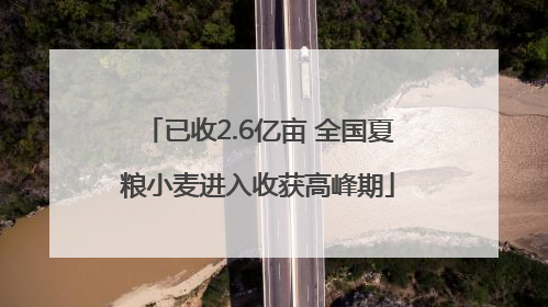 已收2.6亿亩 全国夏粮小麦进入收获高峰期