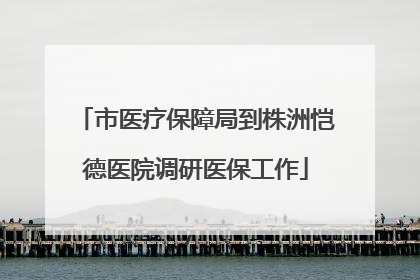 市医疗保障局到株洲恺德医院调研医保工作