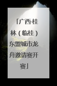广西·桂林（临桂）东盟城市龙舟邀请赛开赛