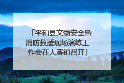 平和县文物安全暨消防救援现场演练工作会在大溪镇召开