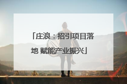 庄浪：招引项目落地 赋能产业振兴