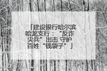 建设银行哈尔滨哈龙支行：“反诈尖兵”出击 守护百姓“钱袋子”