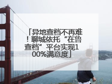 异地查档不再难！聊城依托“在鲁查档”平台实现100%满意度