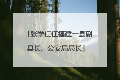 张学仁任福建一县副县长、公安局局长