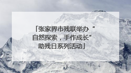 张家界市残联举办“自然探索，手作成长”助残日系列活动