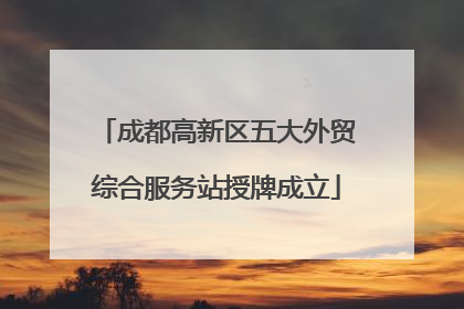 成都高新区五大外贸综合服务站授牌成立