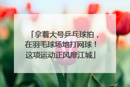 拿着大号乒乓球拍，在羽毛球场地打网球！这项运动正风靡江城
