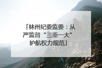 林州纪委监委：从严监督“三重一大” 护航权力规范
