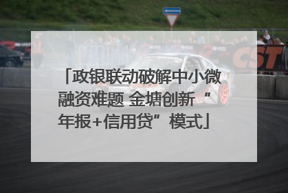 政银联动破解中小微融资难题 金塘创新“年报+信用贷”模式