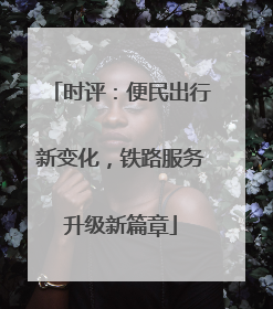 时评：便民出行新变化，铁路服务升级新篇章