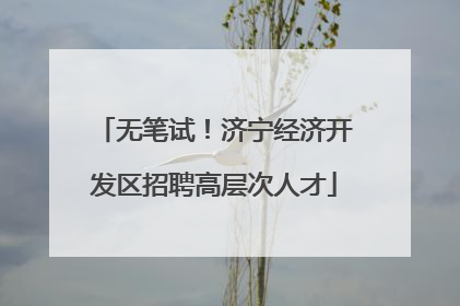 无笔试！济宁经济开发区招聘高层次人才