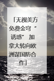 无视美方免费金穹“诱惑” 加拿大转向欧洲谋国防合作