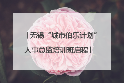 无锡“城市伯乐计划”人事总监培训班启程
