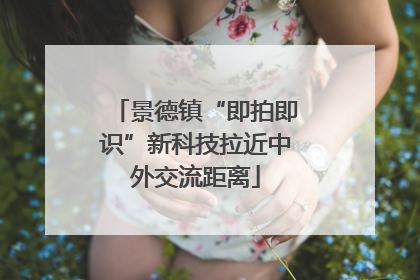 景德镇“即拍即识”新科技拉近中外交流距离