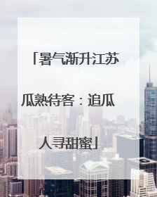 暑气渐升江苏瓜熟待客：追瓜人寻甜蜜