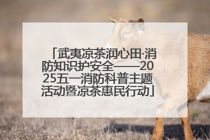 武夷凉茶润心田·消防知识护安全——2025五一消防科普主题活动暨凉茶惠民行动